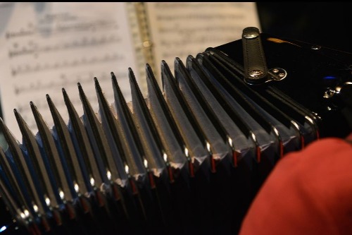 Accordeon met bladmuziek