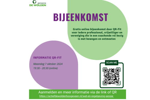 promotie flyer uitnodiging QR-fit